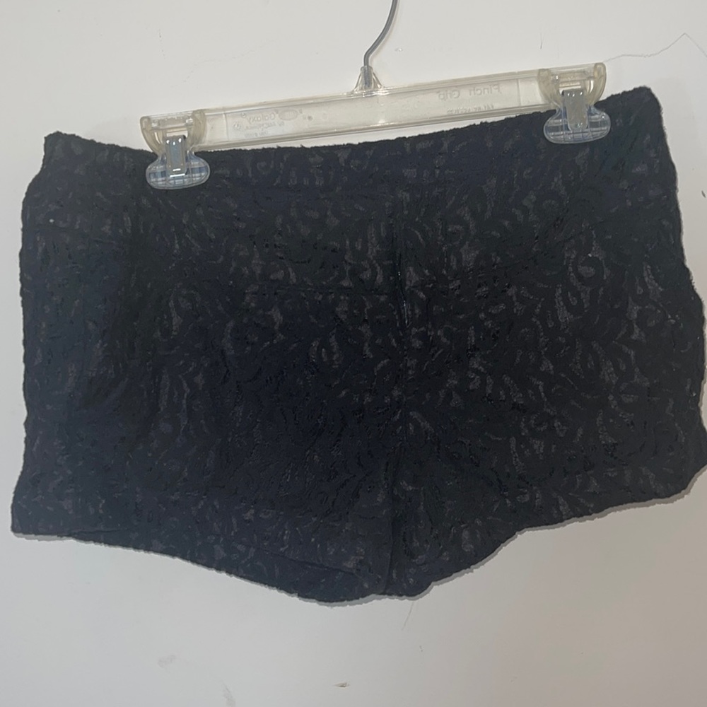 Black lace shorts
